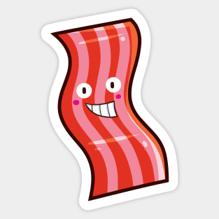 Cute bacon smiling happily Sticker